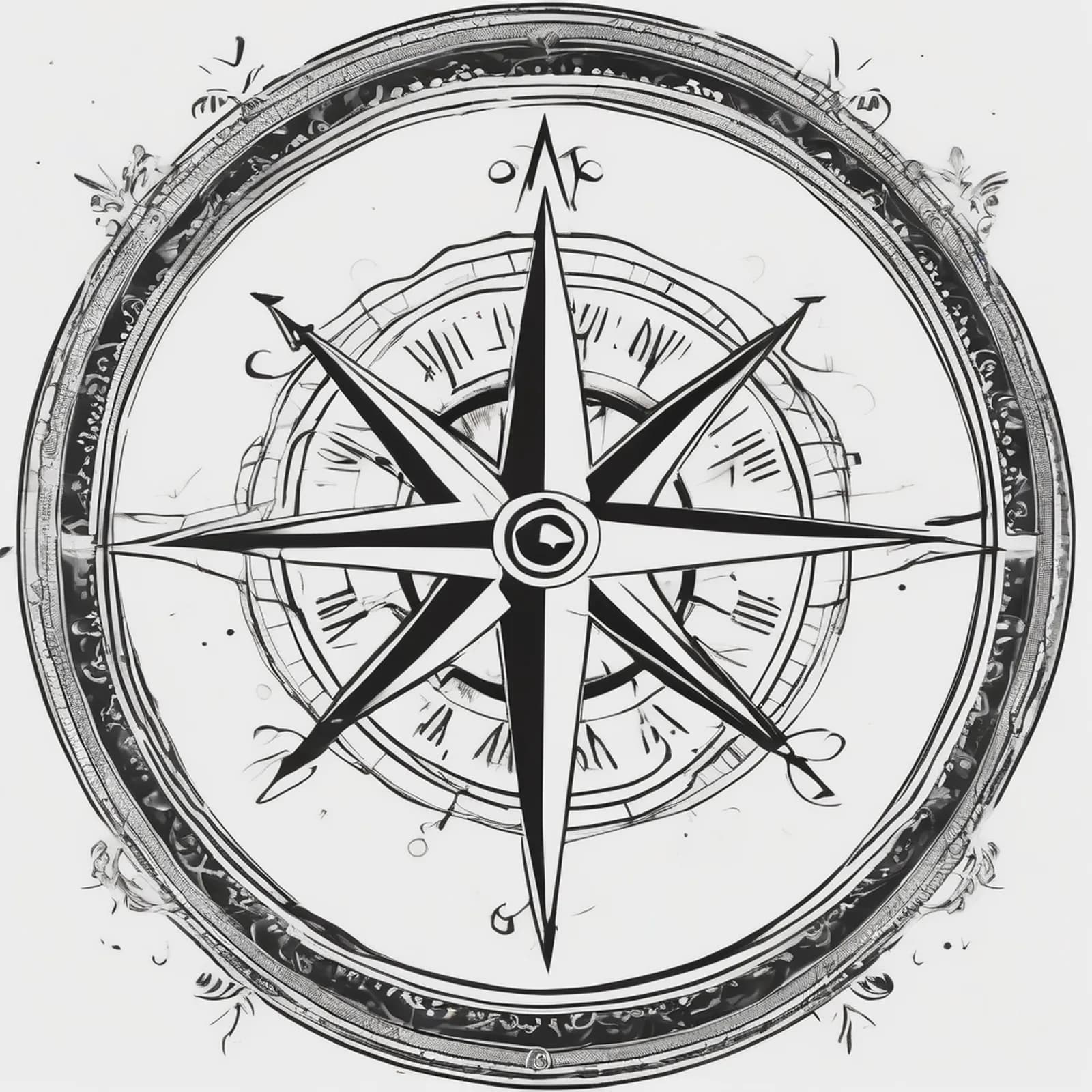 Compass On The Collarbone tattoo design