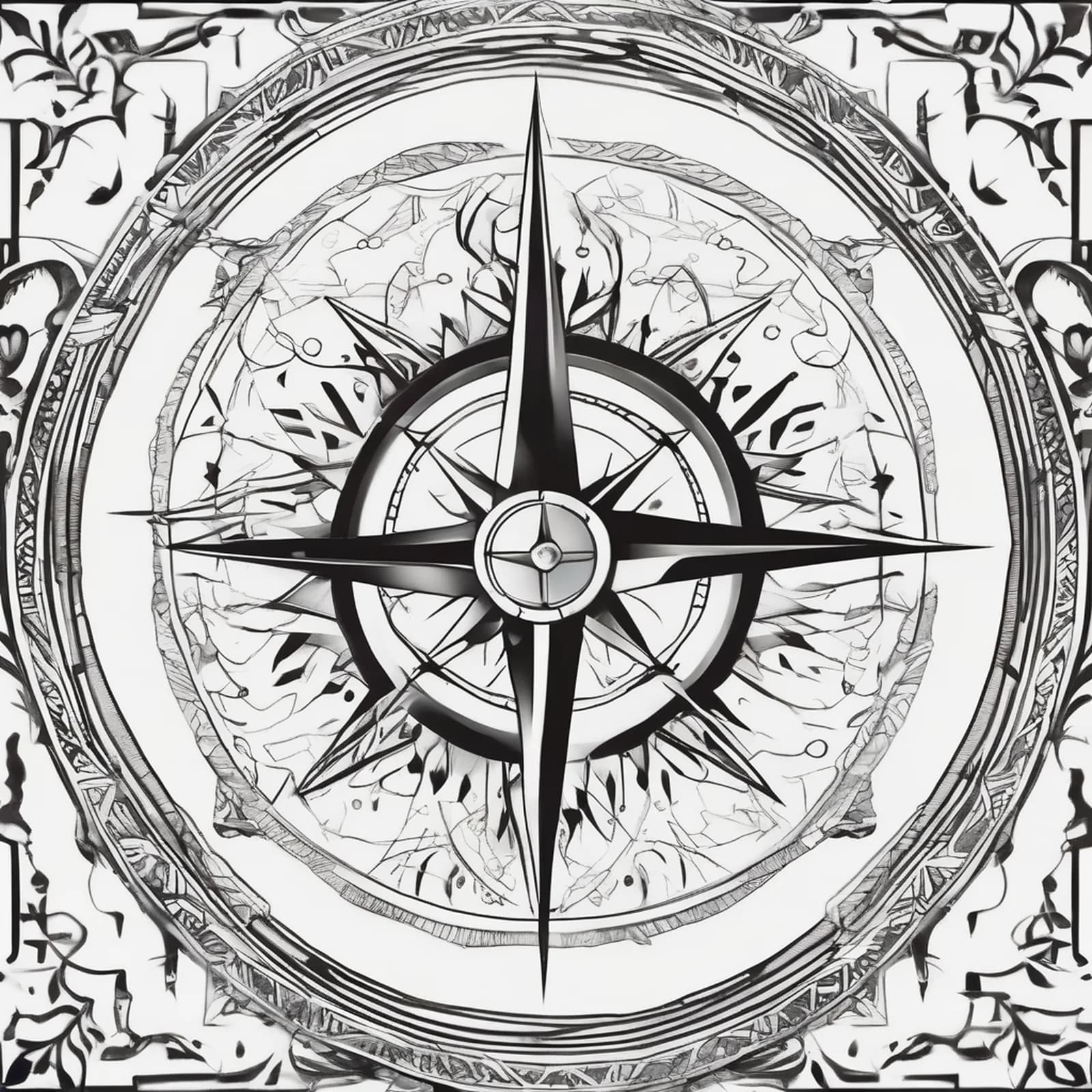 Compass On The Neck tattoo design