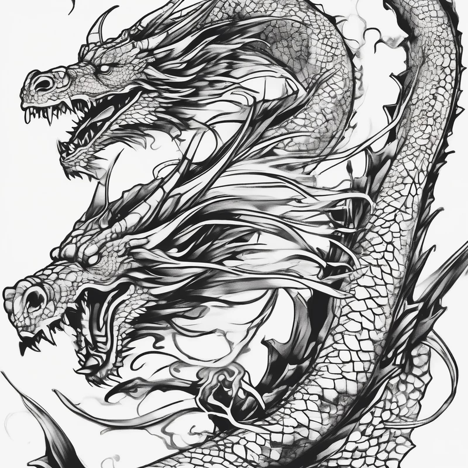 First Tattoo Inner Forearm Dragon tattoo design, alternative version 2