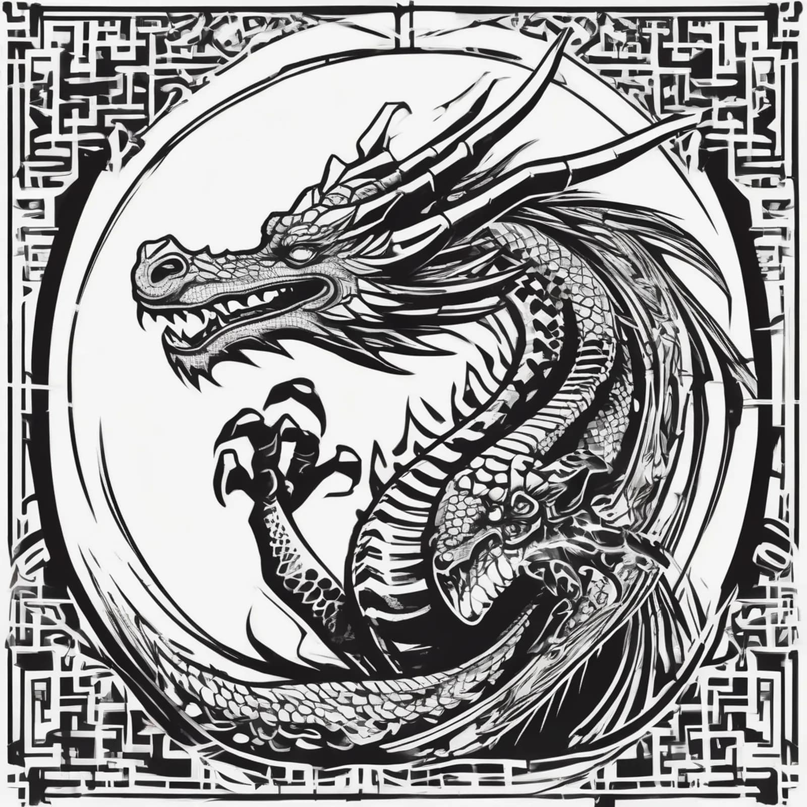 Minimal Dragon Ankle Wrap tattoo design, alternative version 2