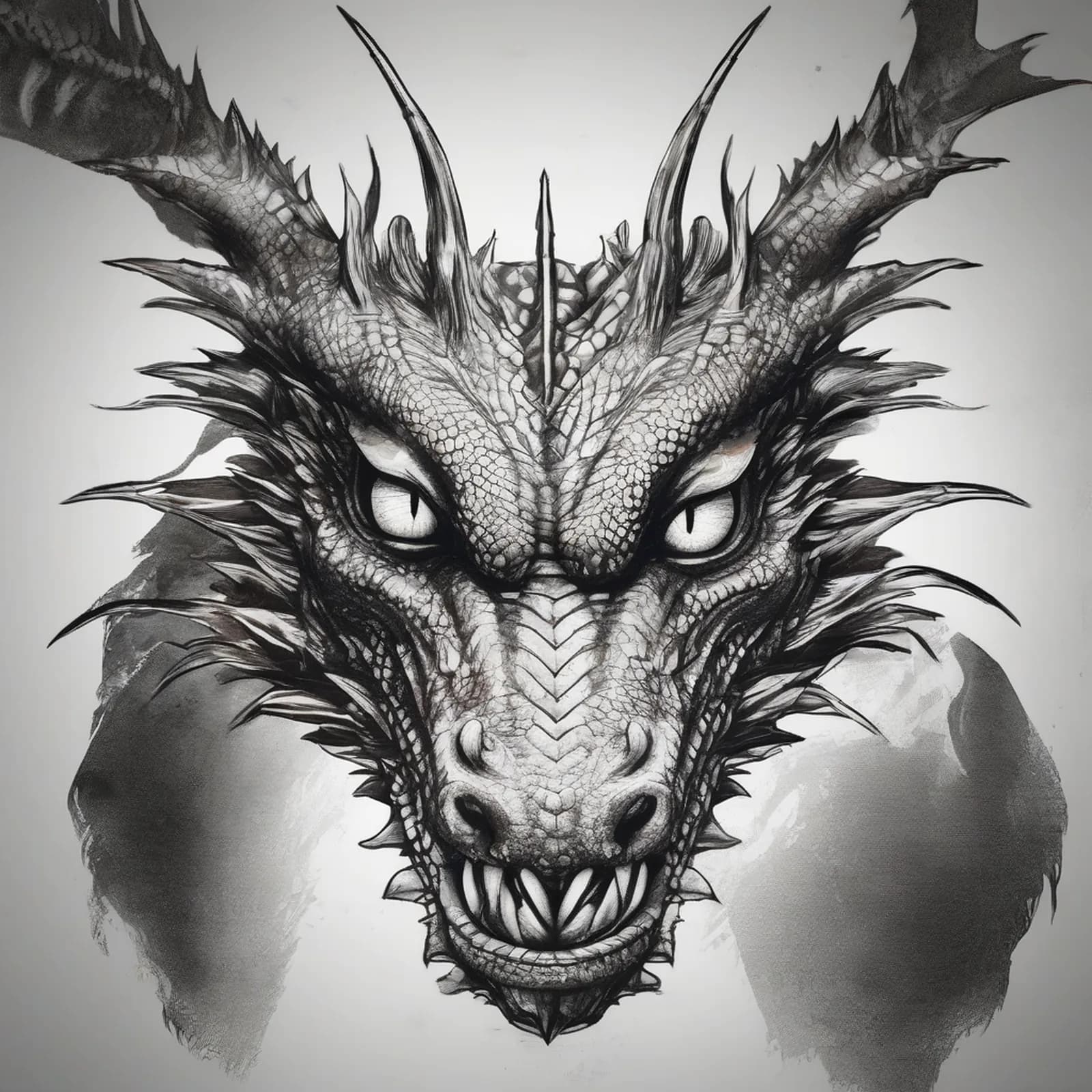 Realistic Dragon Eye Forearm tattoo design, alternative version 2