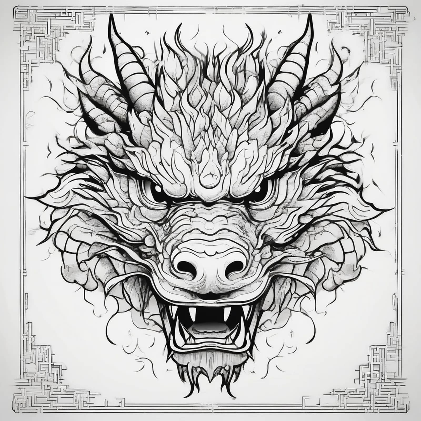 Small Chinese Dragon Behind Ear tattoo design, alternative version 2