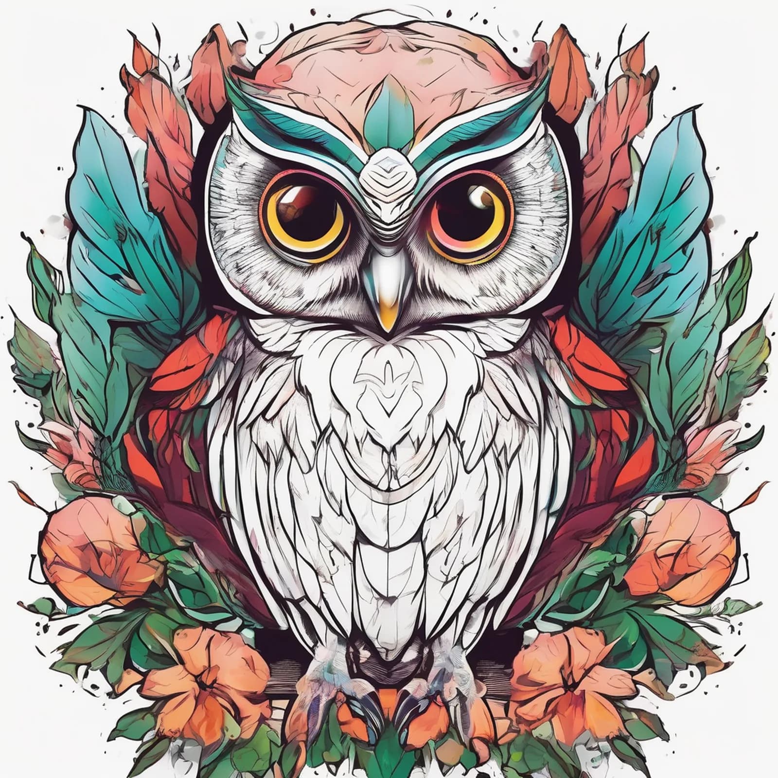 Baby Owlet tattoo design