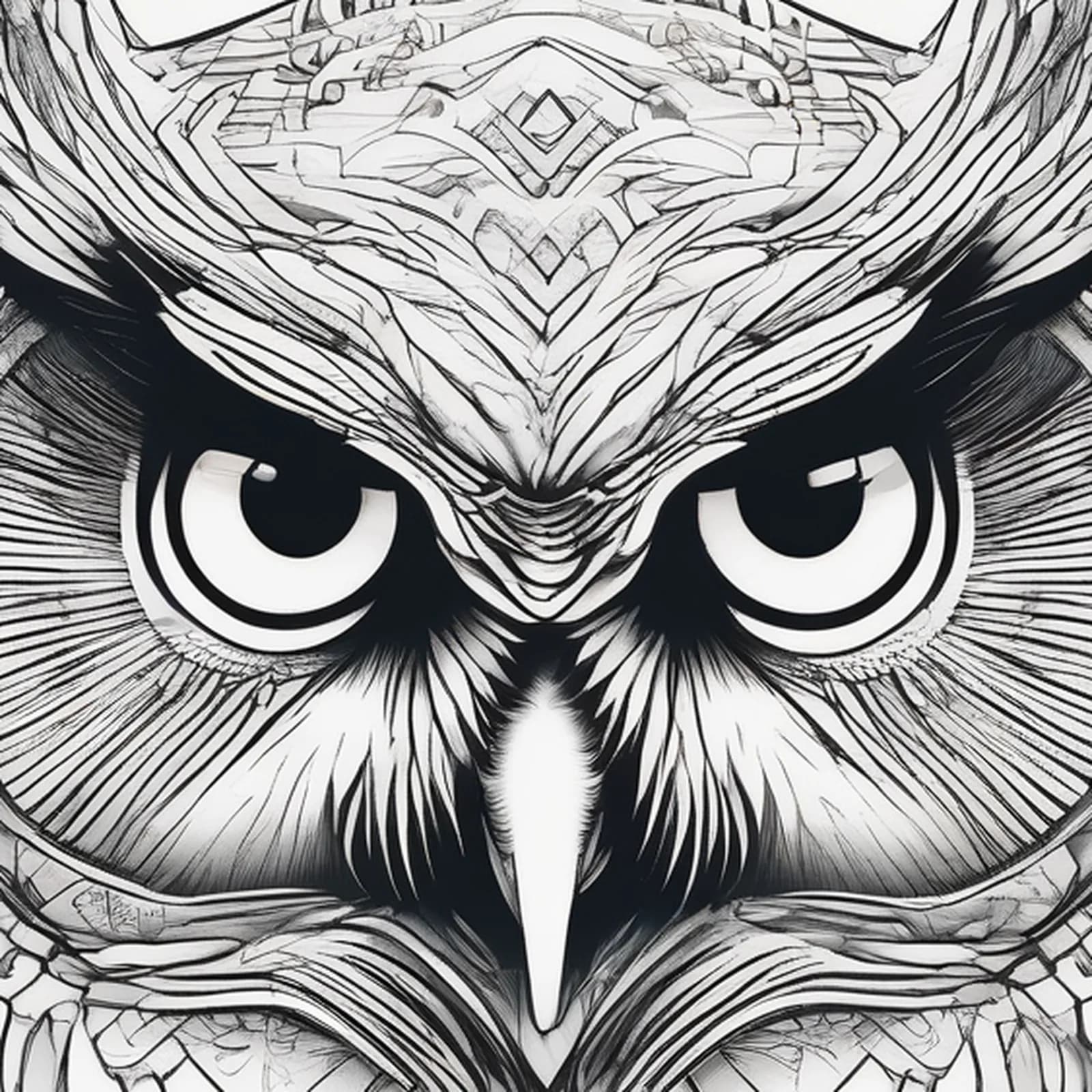First Owl Inner Arm tattoo design, close-up detail