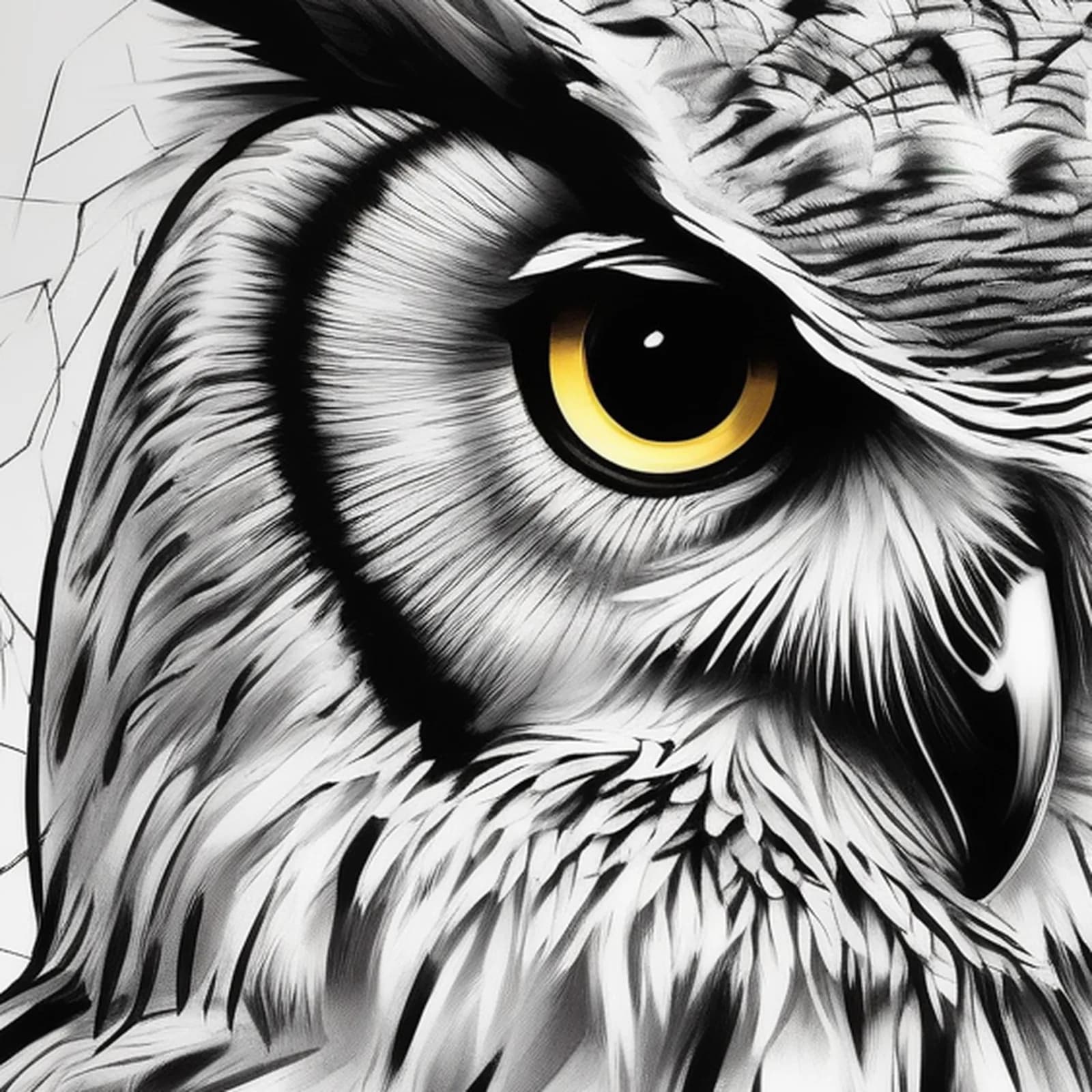Micro Owl Behind Ear tattoo design, close-up detail
