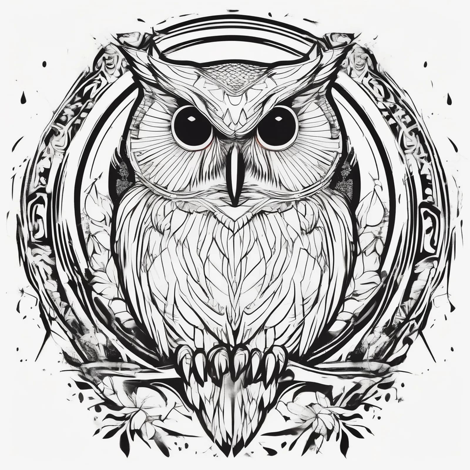 Owl Behind The Ear tattoo design