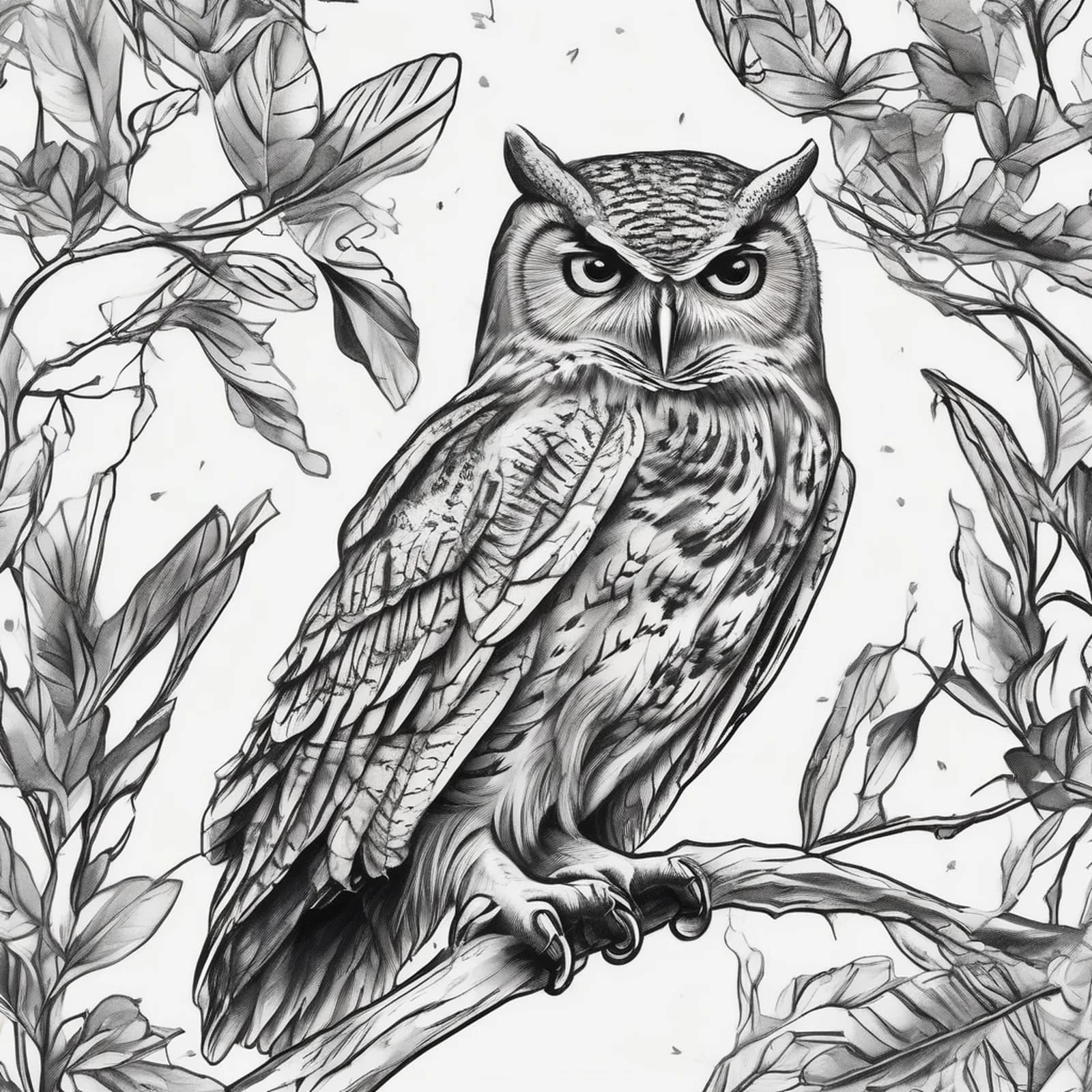 Owl Eyes Close Up tattoo design