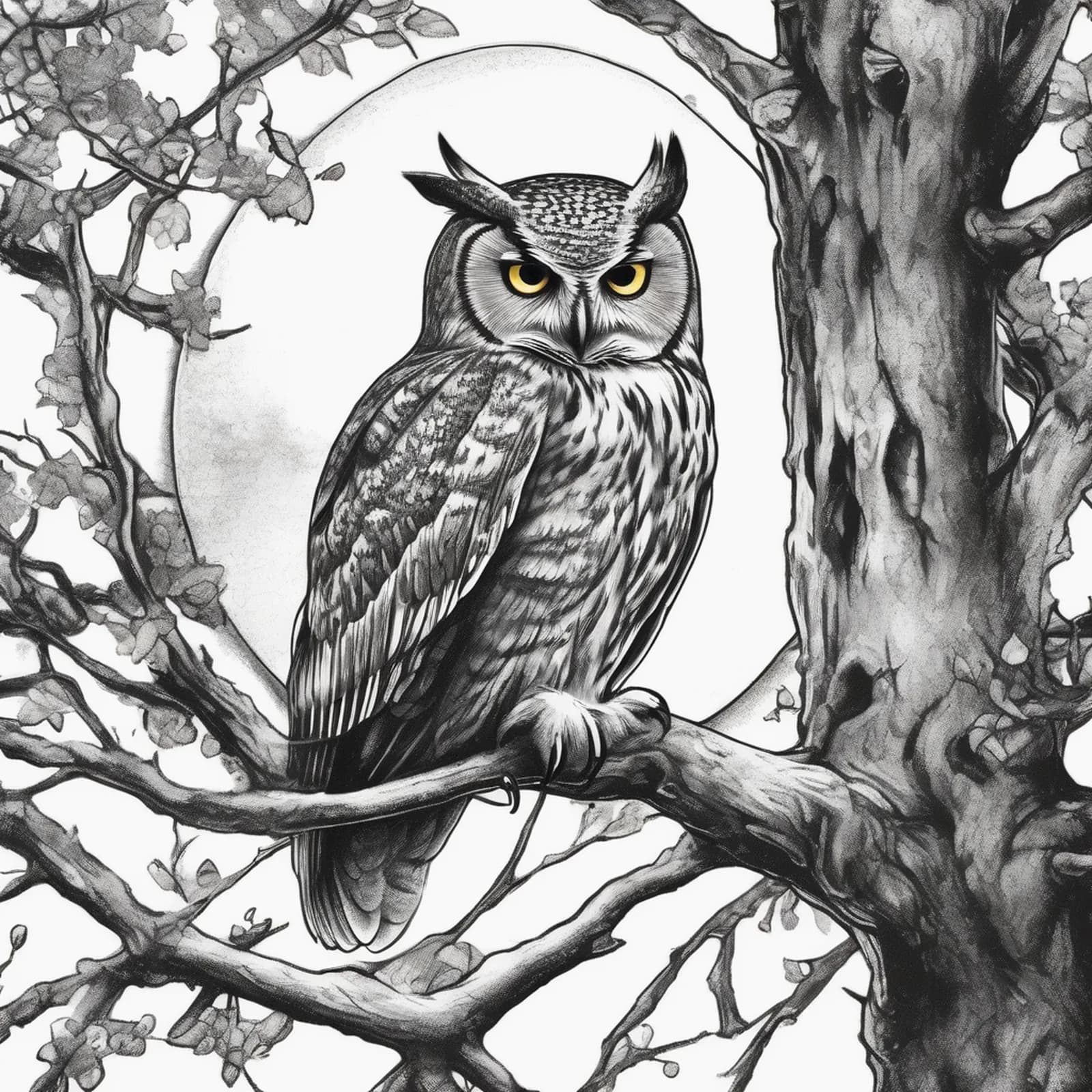 Owl Full Sleeve tattoo design