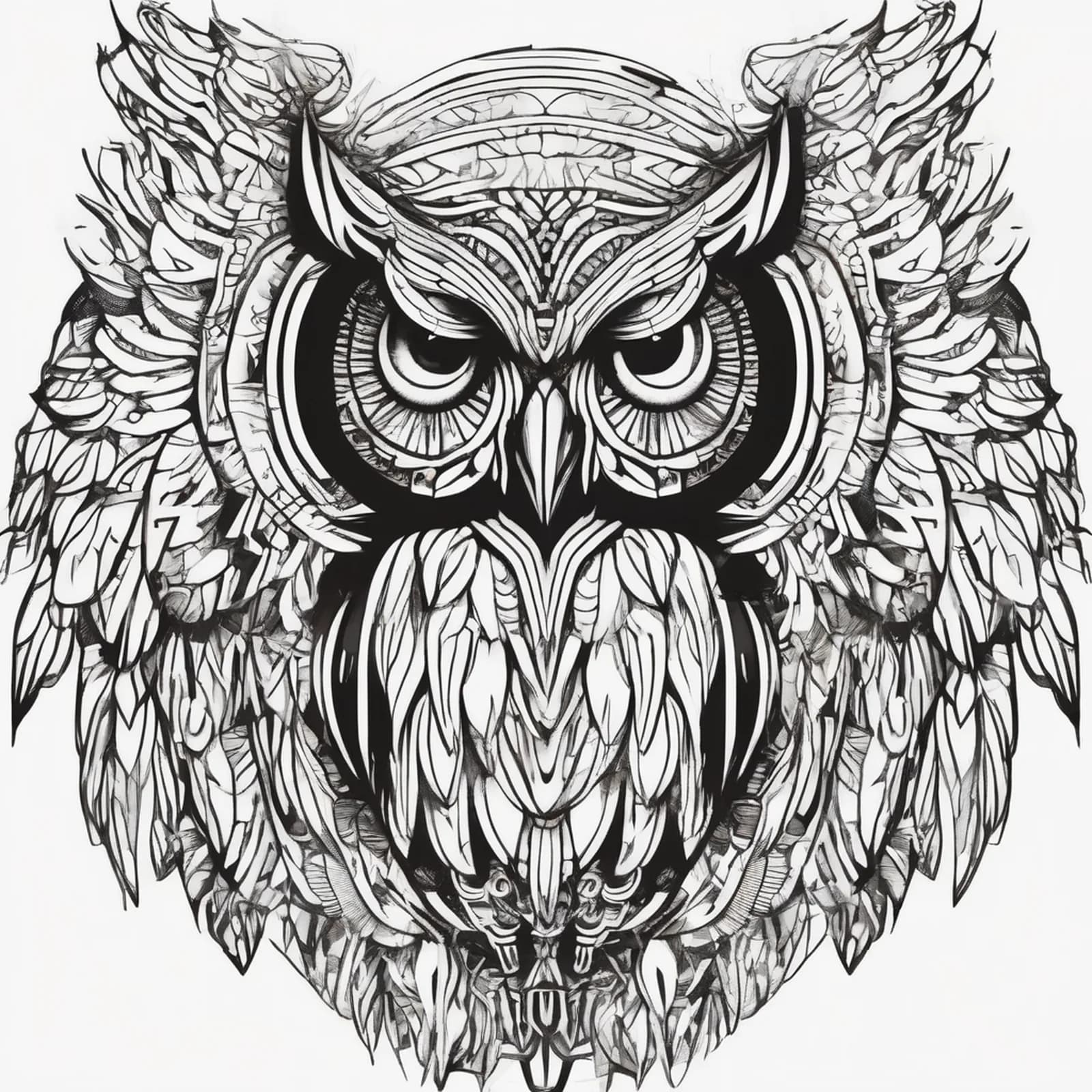 Owl On The Hand tattoo design