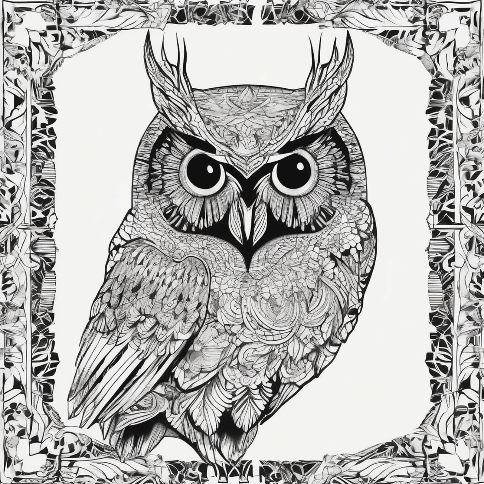 Owl On The Knee tattoo design