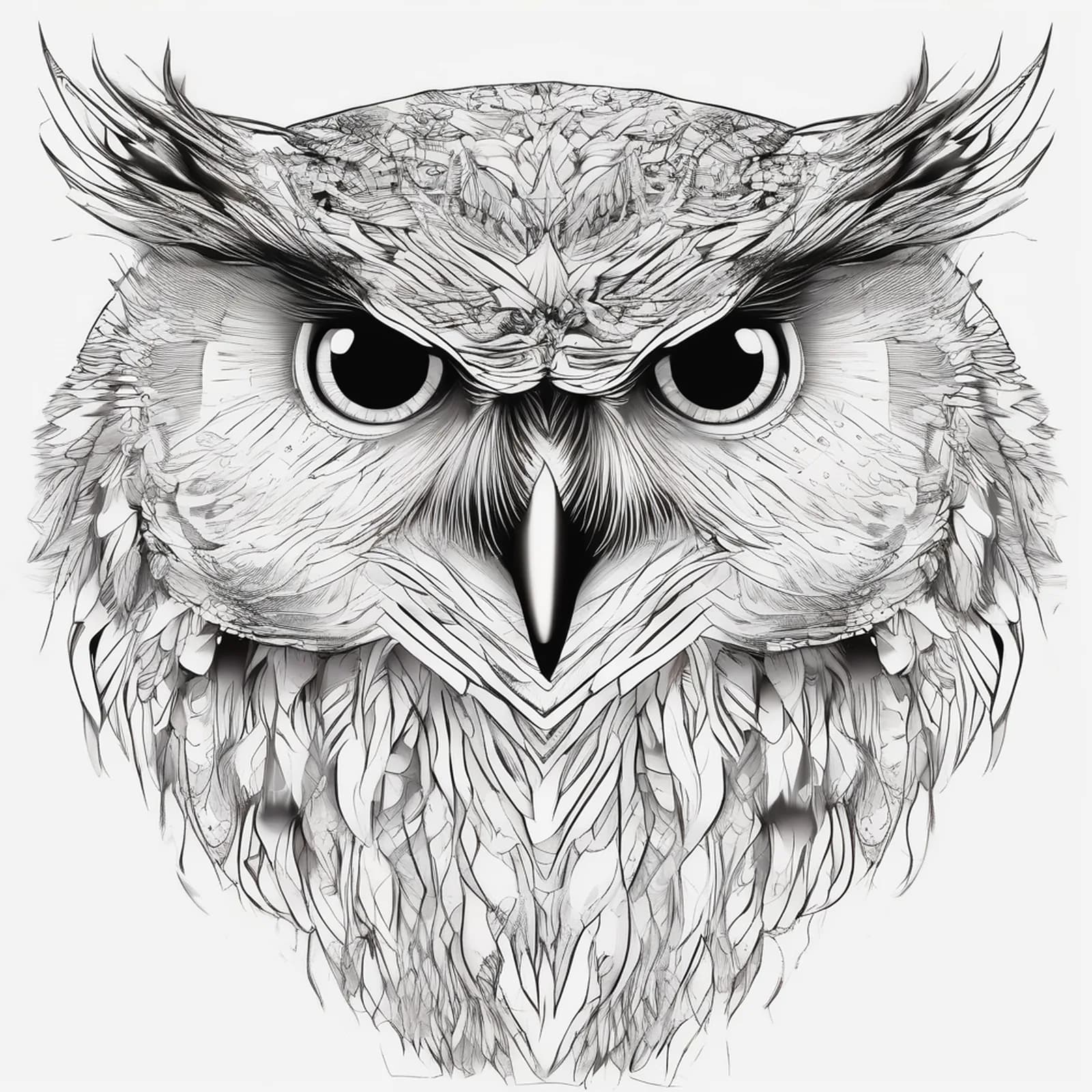 Owl On The Neck tattoo design