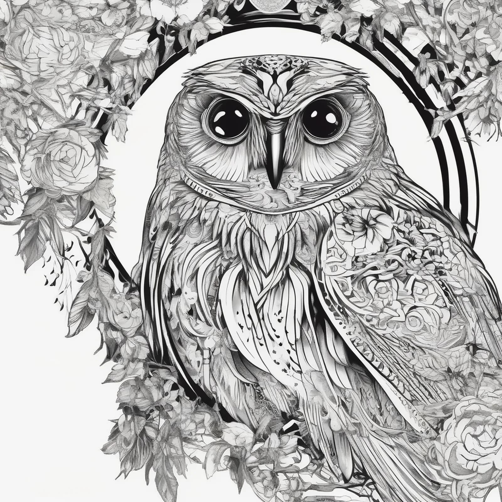 Tarot Card Owl tattoo design