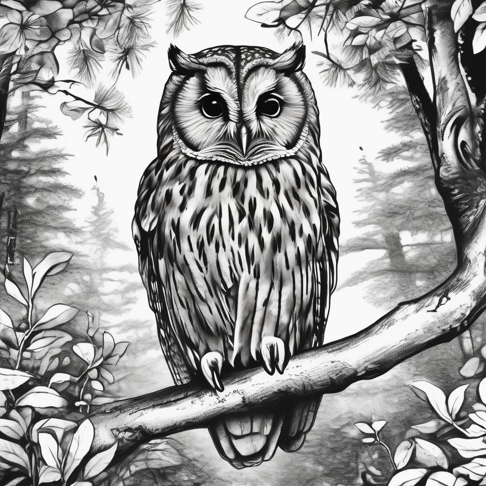 Tawny Owl tattoo design