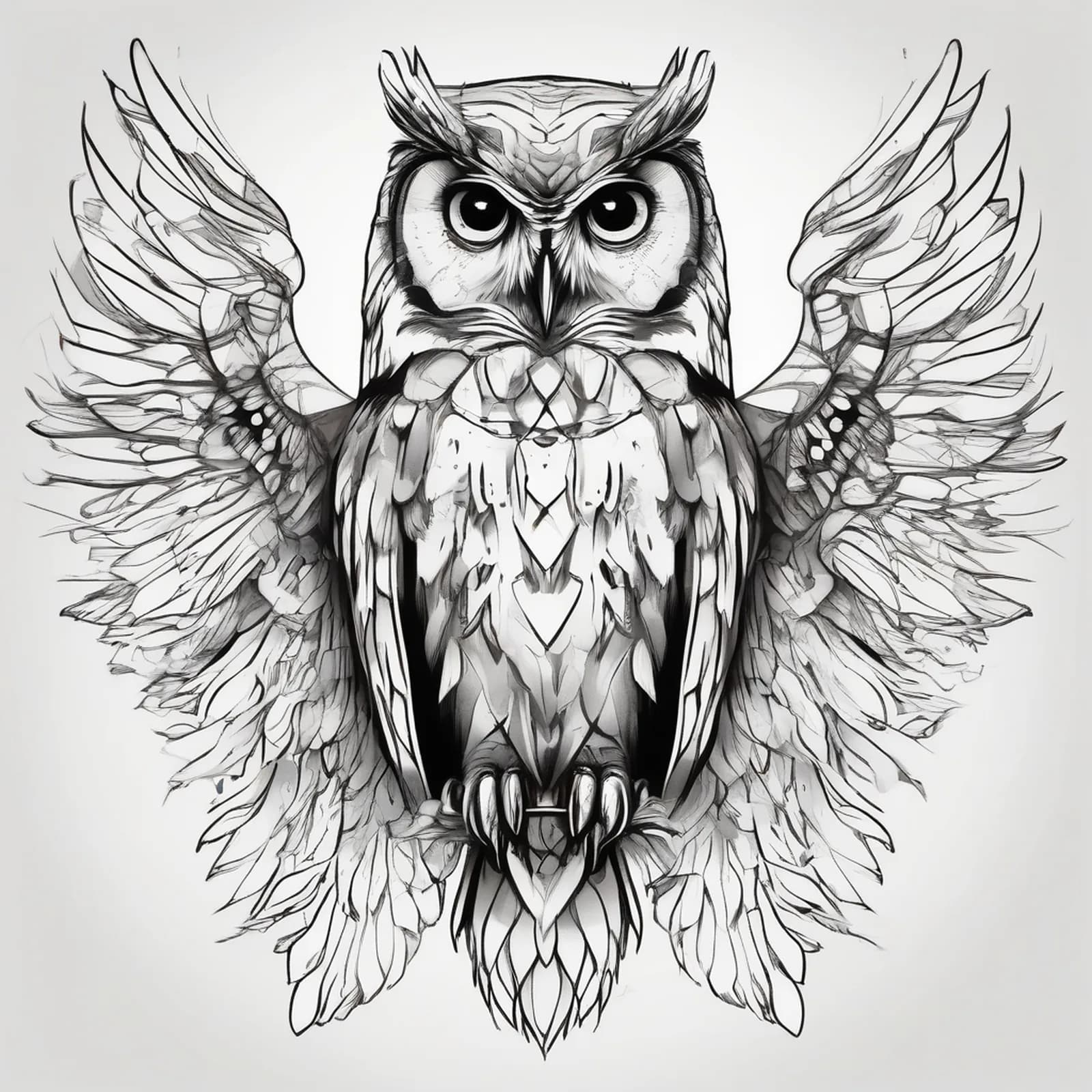 Tiny Owl tattoo design