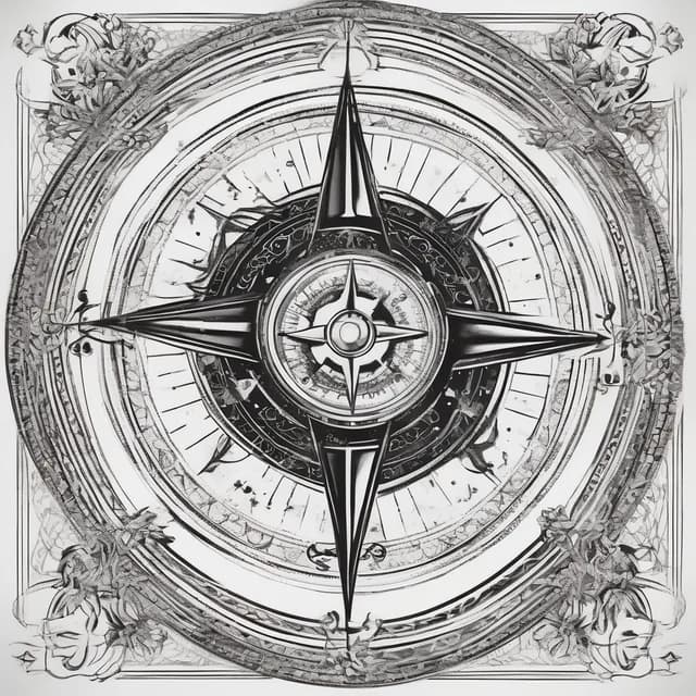 Astrolabe Compass tattoo design