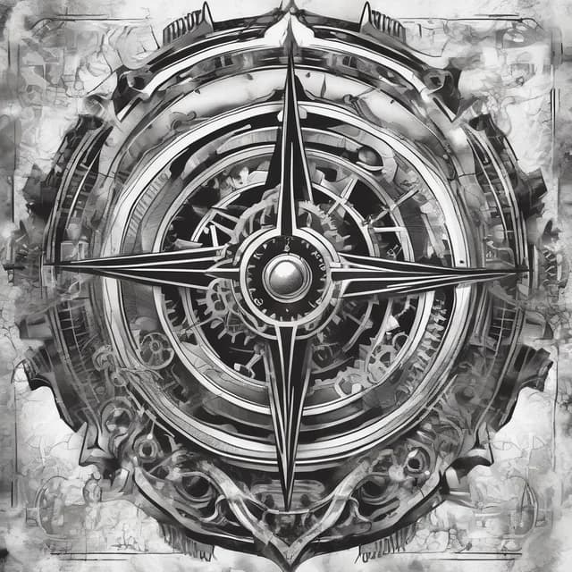 Biomechanical Compass tattoo design