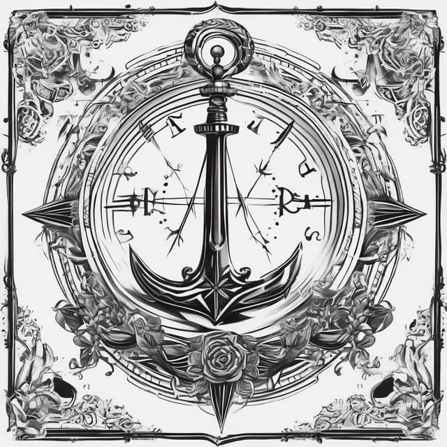 Compass And Anchor tattoo design