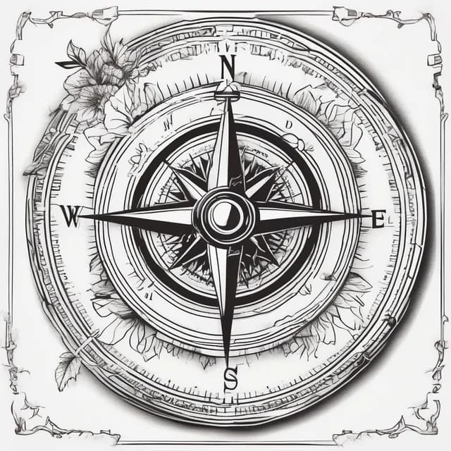 Compass And Camera tattoo design