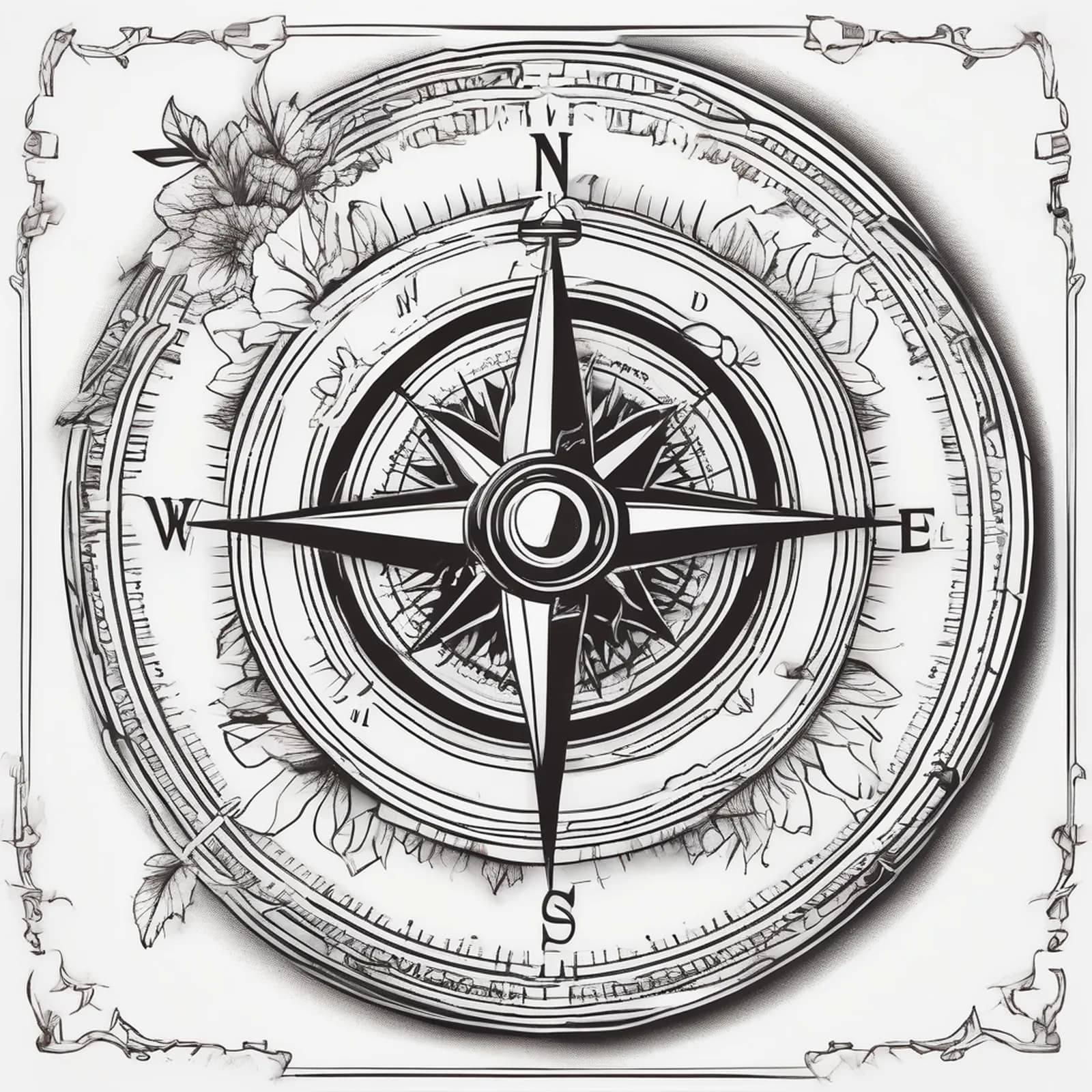Compass And Camera tattoo design