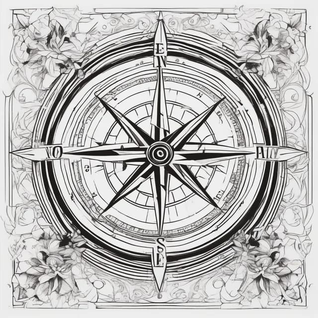 Compass And Coordinates tattoo design