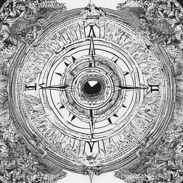 Compass And Fingerprint tattoo design