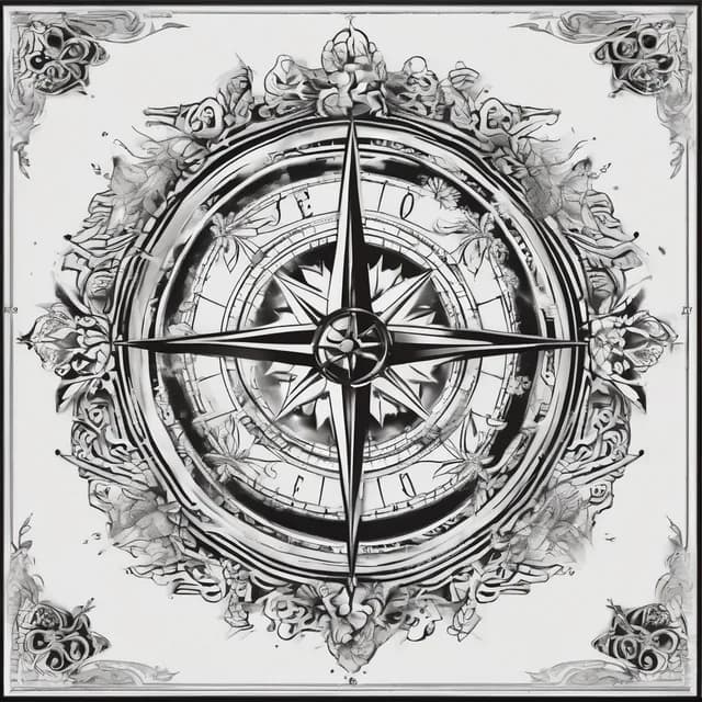 Compass And Four Seasons tattoo design