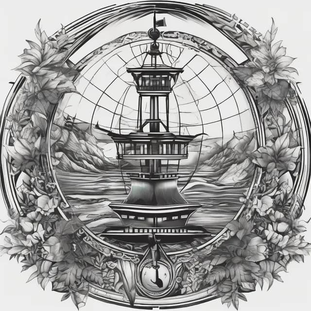 Compass And Globe tattoo design