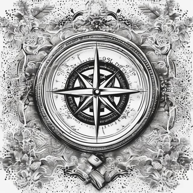 Compass And Hiking Backpack tattoo design