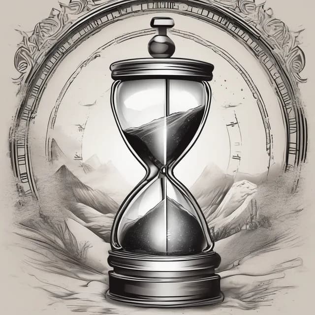 Compass And Hourglass tattoo design