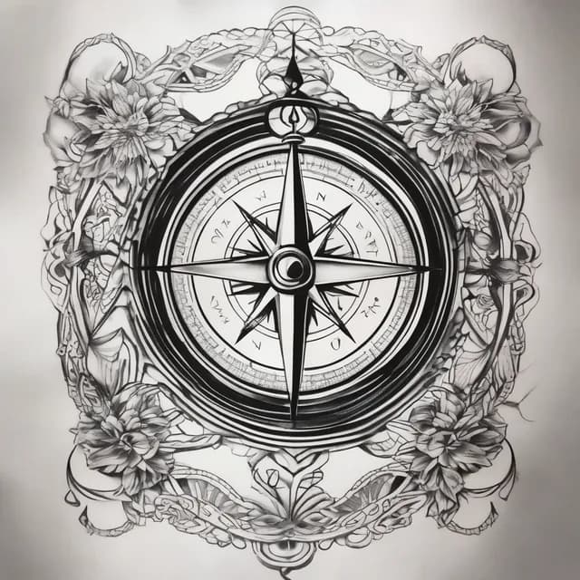 Compass And Infinity tattoo design