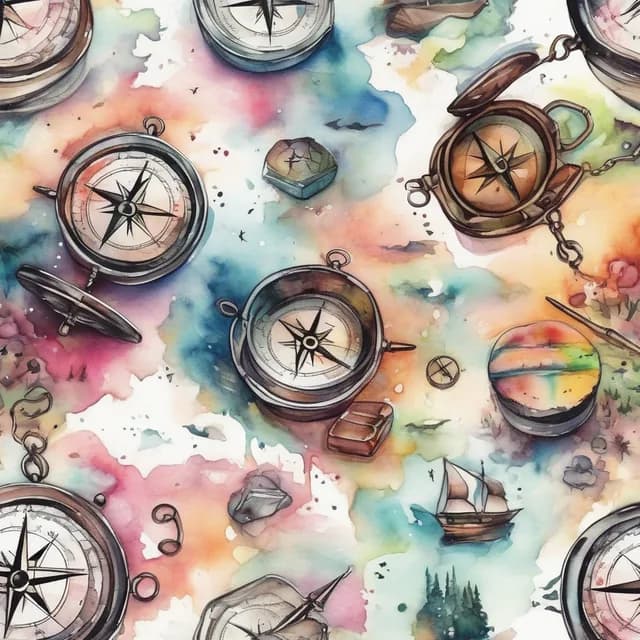 Compass And Northern Lights tattoo design