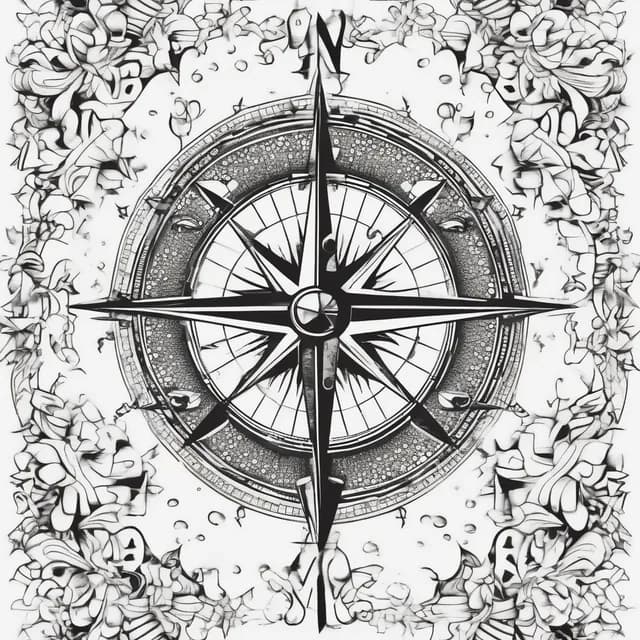 Compass And Telescope tattoo design