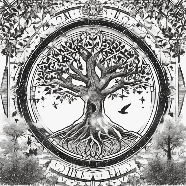 Compass And Tree Of Life tattoo design