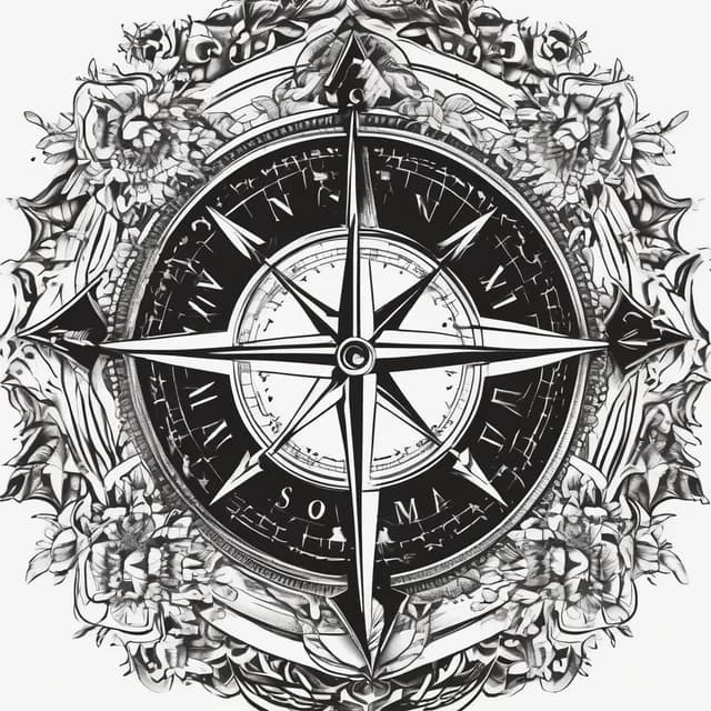 Compass Cover Up tattoo design