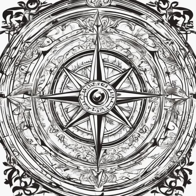 Compass Dial With Direction Marks tattoo design