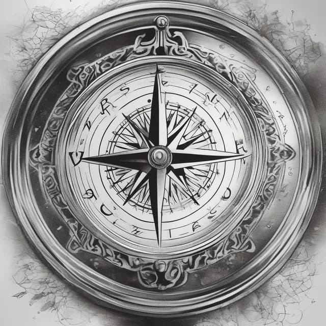 Compass Full Back tattoo design