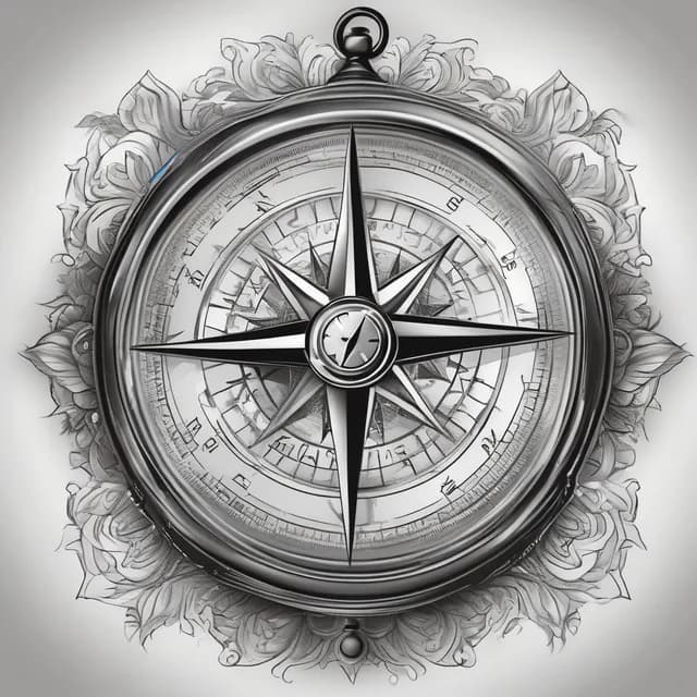 Compass Held In Hands tattoo design
