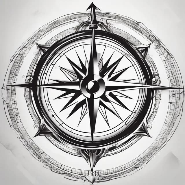 Compass On The Ankle tattoo design