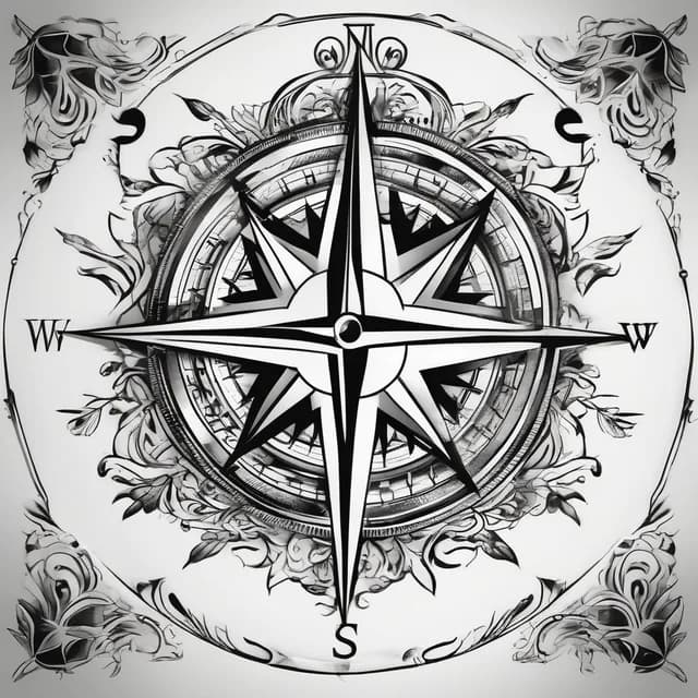 Compass On The Bicep tattoo design