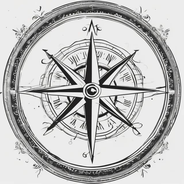 Compass On The Collarbone tattoo design