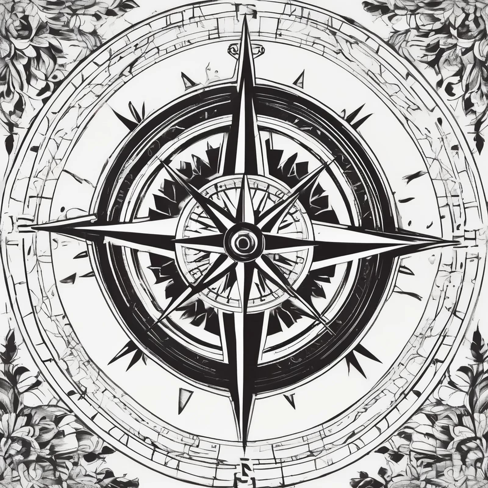 Compass On The Finger tattoo design