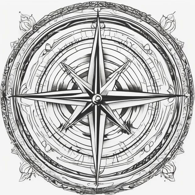Compass On The Ribs tattoo design