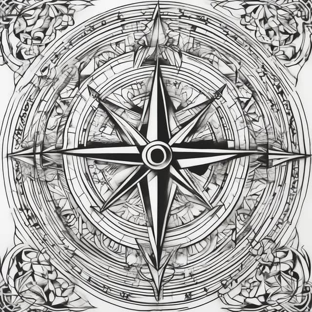 Compass On The Spine tattoo design