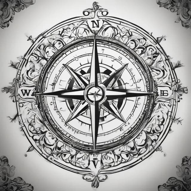 Compass On The Sternum tattoo design