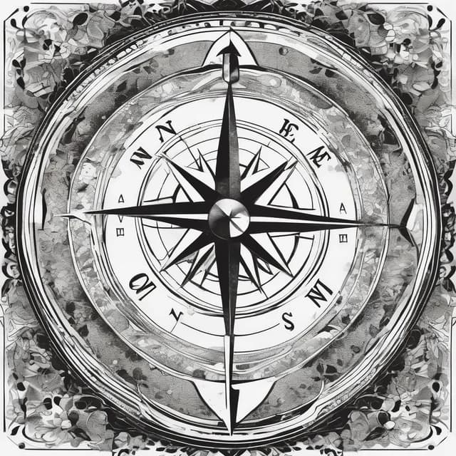 Compass With Ocean Inside tattoo design