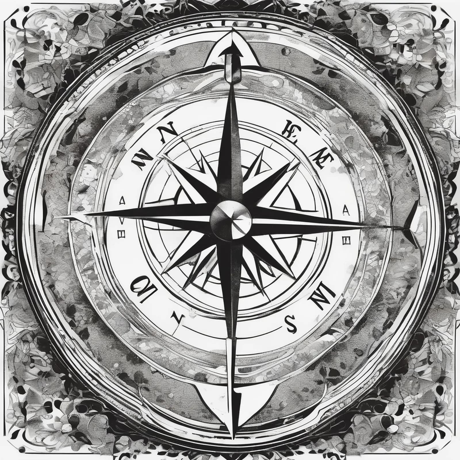 Compass With Ocean Inside tattoo design