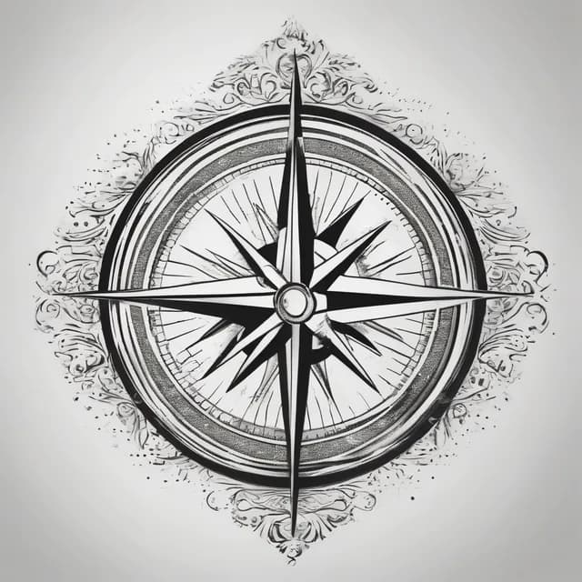 Dotwork Compass tattoo design