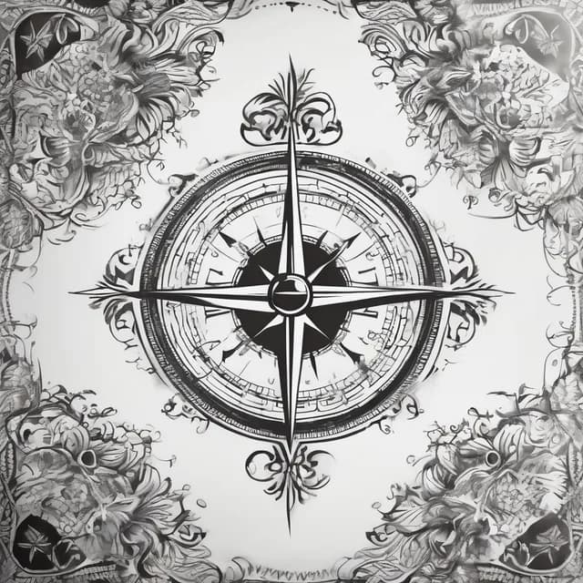 Family Direction Compass tattoo design