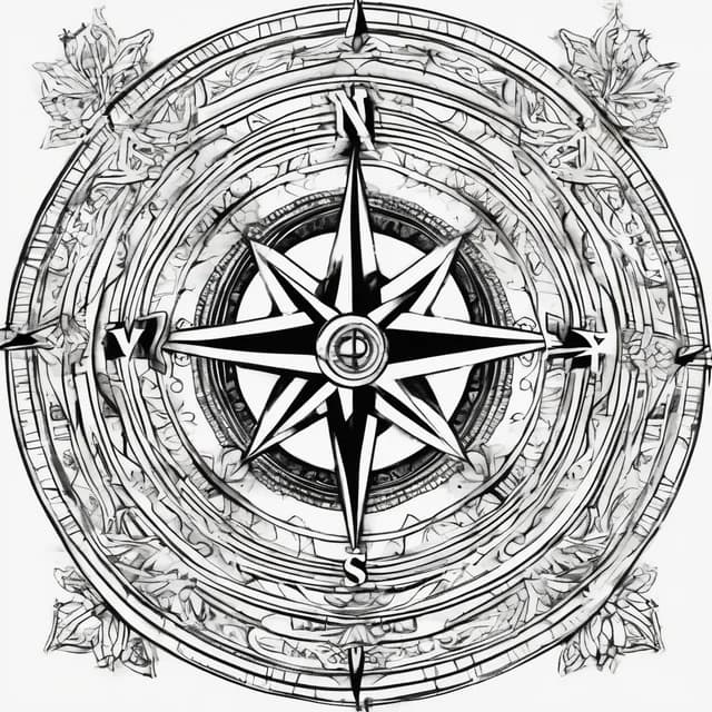 Find Your Way Compass tattoo design