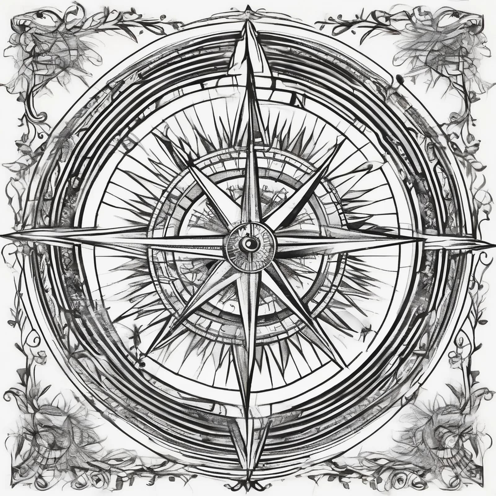 First Compass Inner Arm tattoo design